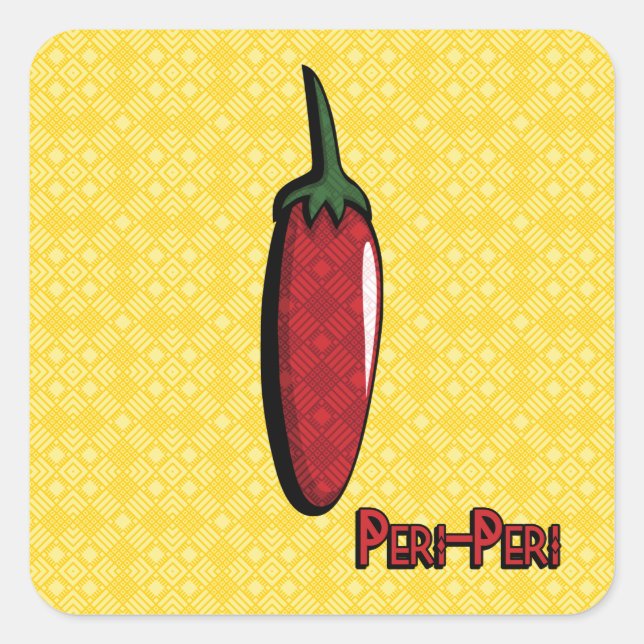 Peri-Peri-Chili Pepper-Sticker Quadratischer Aufkleber (Vorderseite)