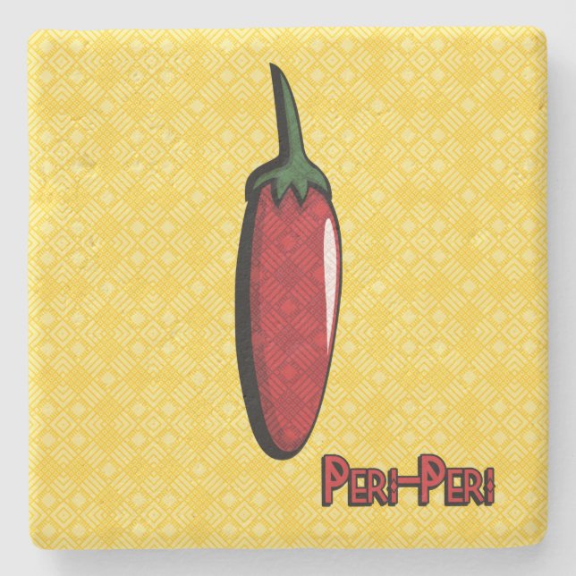 Peri-Peri Chili Pepper Stone Untersetzer (Vorderseite)