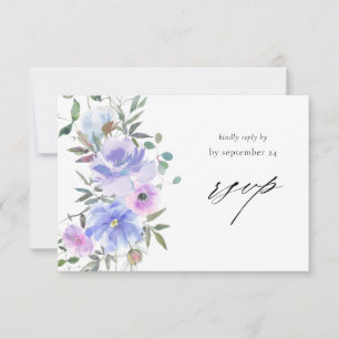 Peri und Lila mit Meal-RSVP-Karte RSVP Karte