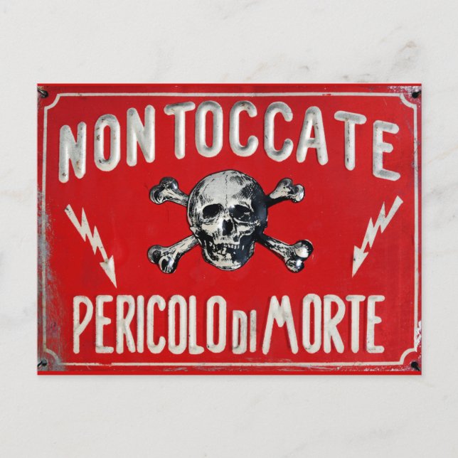 Pericolo di Morte Postkarte (Vorderseite)