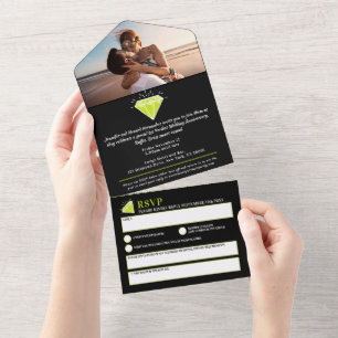 Peridot 1. Hochzeitstag-Party-Edelstein All In One Einladung