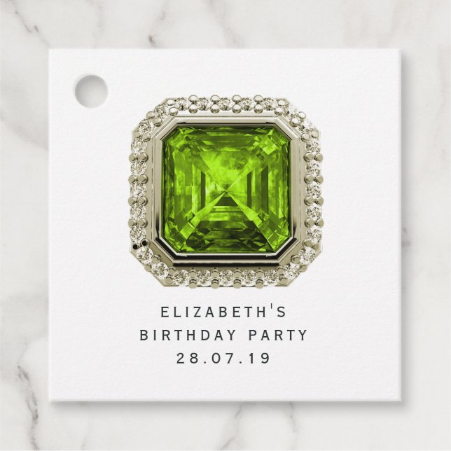 Peridot August Birthstone Geschenkanhänger (Vorderseite)