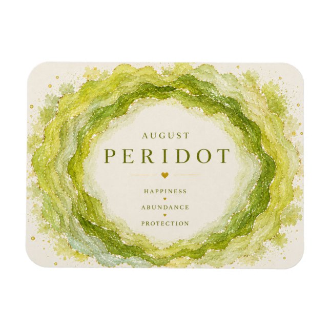 Peridot August-Geburtsstein Flexi-Magnet Magnet (Horizontal)