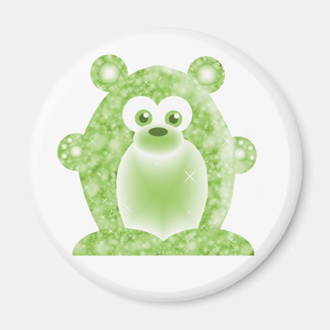 Peridot Birthstone Bär Magnet (Vorne)
