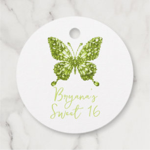 Peridot Crystal Green Butterfly August Birthstone Geschenkanhänger