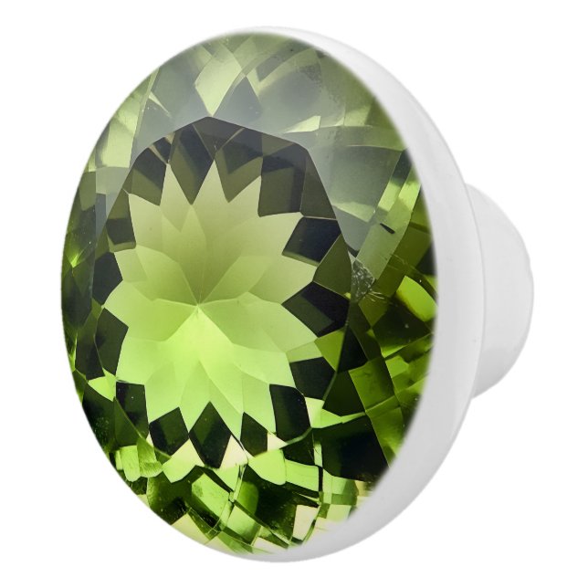 Peridot Crystal Muster Keramikknauf (Rechts)
