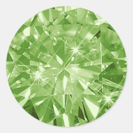 Peridot Gemstone Einladungsfolie Runder Aufkleber