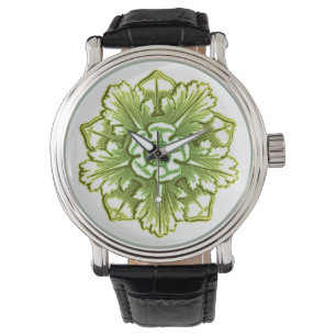 Peridot Green Antique Vintag Rosette Watch Armbanduhr