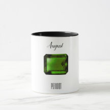Peridot Green Emerald Coffee Tasse August Gemstone