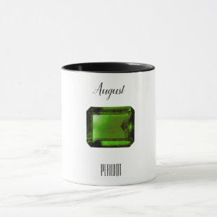 Peridot Green Emerald Coffee Tasse August Gemstone