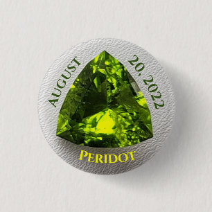 Peridot Trillion Schlüsselanhänger Button