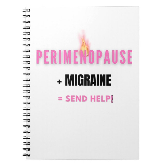 Perimenopause + Migräne = Hilfe Notizblock (Vorderseite)