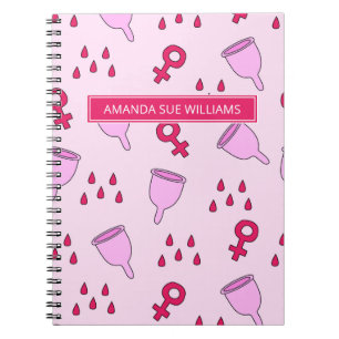 Period / Menstrual Cycle - Your Name /Monogram Not Notizblock