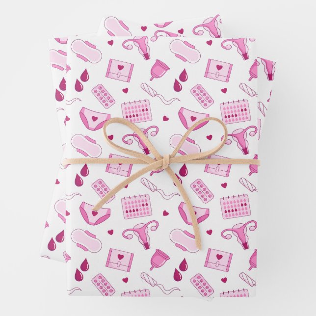 Periodenmuster Geschenkpapier Set (Beispiel)