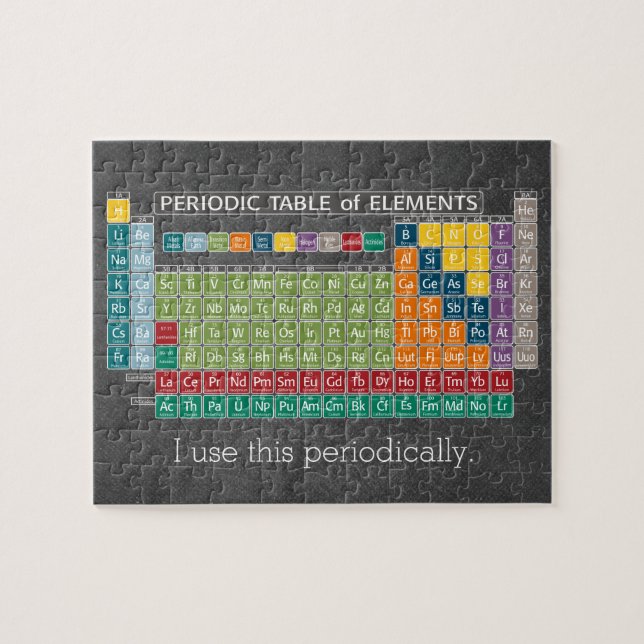 Periodensystem der Elemente auf einer Tafel Puzzle (Horizontal)
