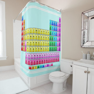 Periodensystem der Elemente, chemischen Elemente, Duschvorhang