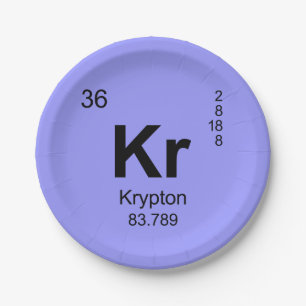 Periodensystem der Elemente (Krypton) Pappteller