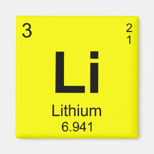 Periodensystem der Elemente (Lithium) Magnet
