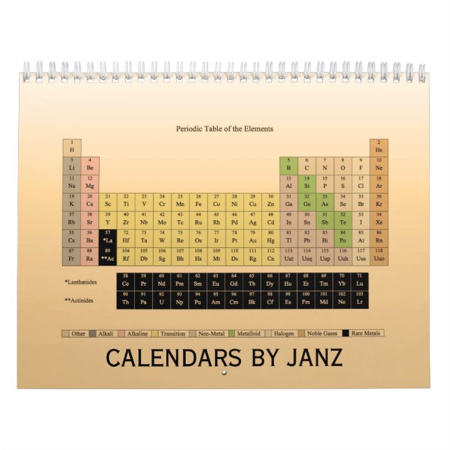 Periodensystem des Element-Kalenders durch Janz Kalender (Titelbild)