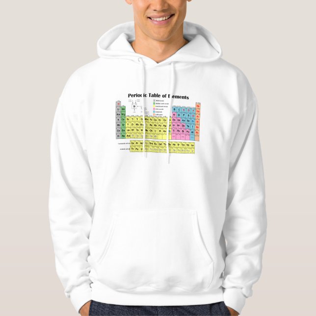 Periodensystem des Element-Sweatshirts Hoodie (Vorderseite)