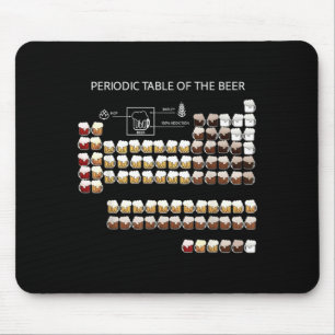 Periodensystem des lustigen Alkoholchemie-Biers Mousepad