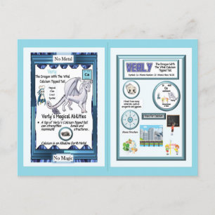 Periodensystem-Drache - Calcium Postkarte