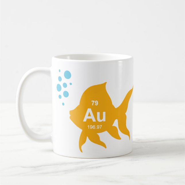 Periodensystem-elementare Goldfische Kaffeetasse (Links)