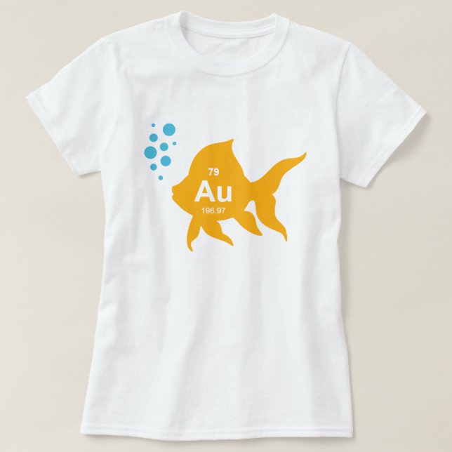 Periodensystem-elementare Goldfische T-Shirt (Design vorne)