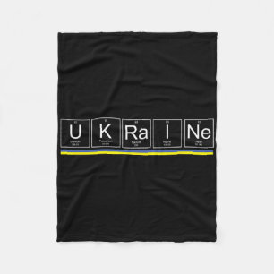 Periodensystem-Elemente der ukrainischen Flagge Uk Fleecedecke