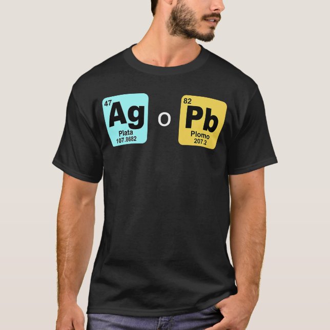 Periodensystem für Silber oder Blei für einen Chem T-Shirt (Vorderseite)