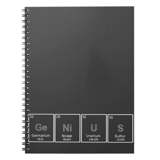 Periodensystem-Genienotizbuch Notizblock (Vorderseite)