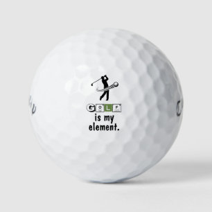 Periodensystem 'Golf ist mein Element' Wissenschaf Golfball