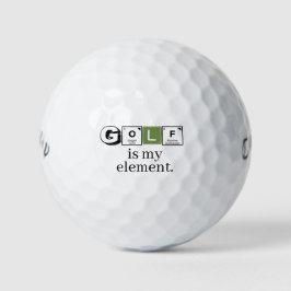Periodensystem 'Golf ist mein Element' Wissenschaf Golfball