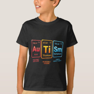 Periodensystem Inspiriertes Autismus-Wissenschafts T-Shirt