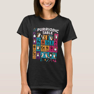 Periodensystem Niedliches Wissenschaftskatze Chemi T-Shirt