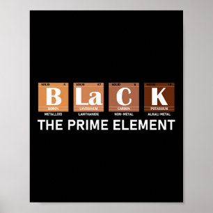 Periodensystem Schwarz Das Prime Element  Poster