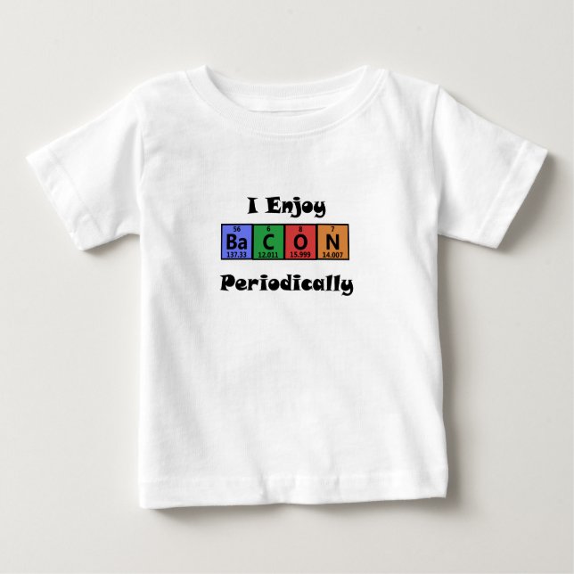 Periodensystem-Speck-Wissenschafts-Chemie lustig Baby T-shirt (Vorderseite)