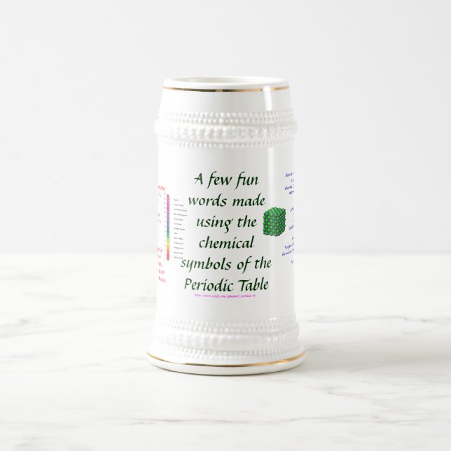"Periodensystem Stein " Bierglas (Mittel)