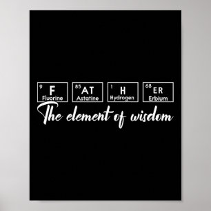Periodensystem Vater Lustige Chemie Papa Poster
