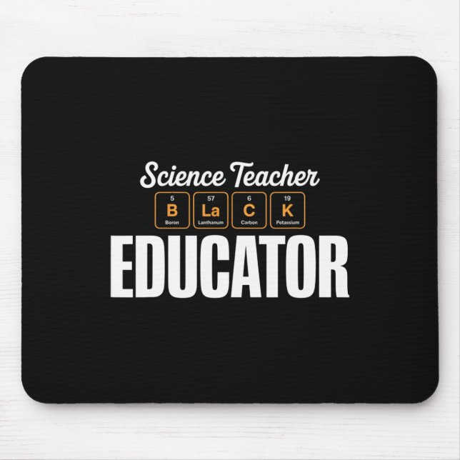 Periodensystem Wissenschaftslehrer Erzieher Black  Mousepad (Vorne)