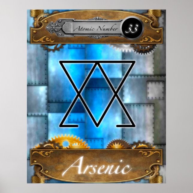 Periodic Element Arsen Atomic Number #33 Poster (Vorne)