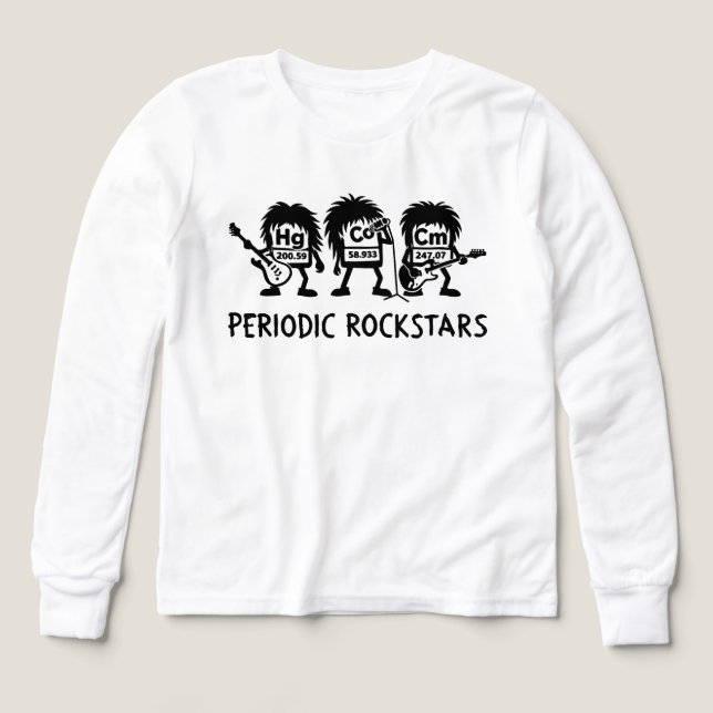 Periodic Rockstars Chemistry Humor (Design Vorderseite)
