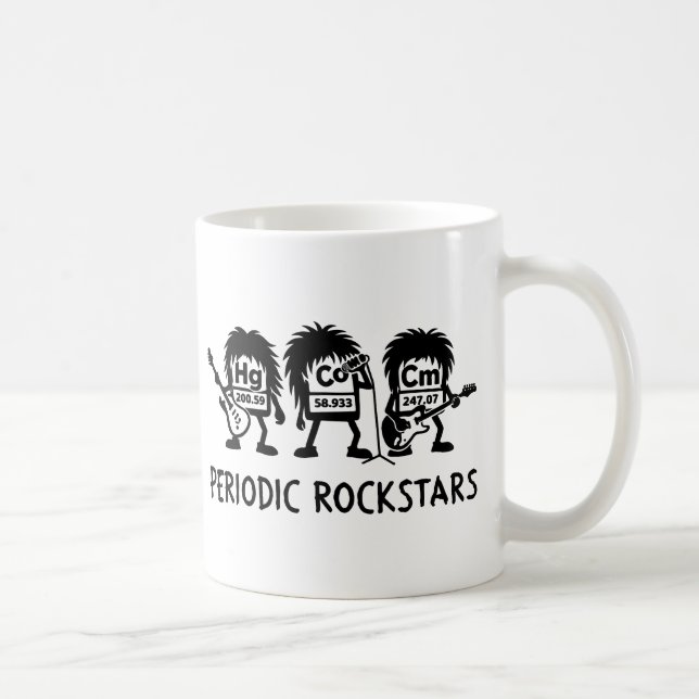 Periodic Rockstars Chemistry Humor Kaffeetasse (Rechts)
