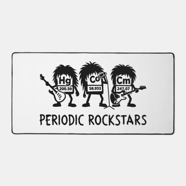Periodic Rockstars Chemistry Humor Schreibtischunterlage (Vorderseite)
