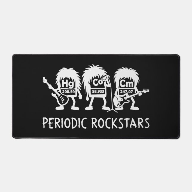 Periodic Rockstars Chemistry Humor Schreibtischunterlage (Vorderseite)