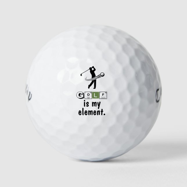 Periodic Table 'Golf Is My Element' Science Humor  Golfball (Vorderseite)