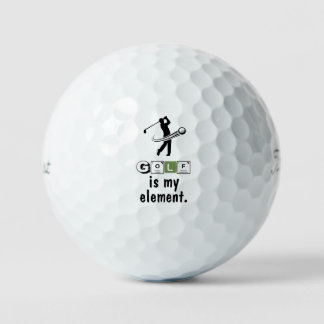 Periodic Table 'Golf Is My Element' Science Humor Golfball