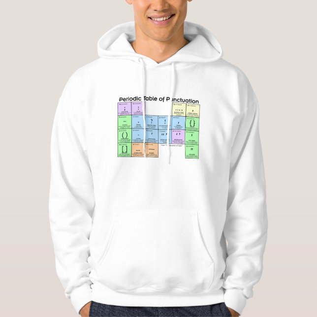 Periodic Table of Punctuation Hoodie (Vorderseite)