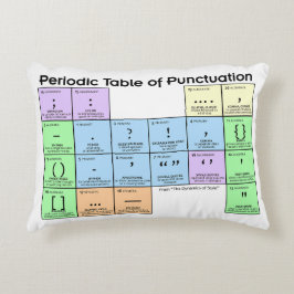Periodic Table of Punctuation Pillow Dekokissen
