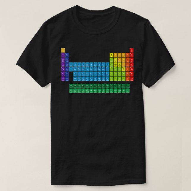 Periodic Table of the Elements  Science Nerd  T-Shirt (Design vorne)